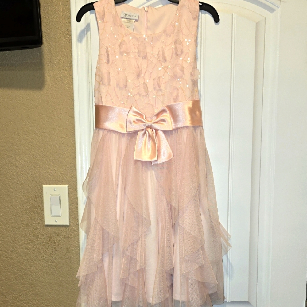 Elegant Pink Kids Dress with Bow